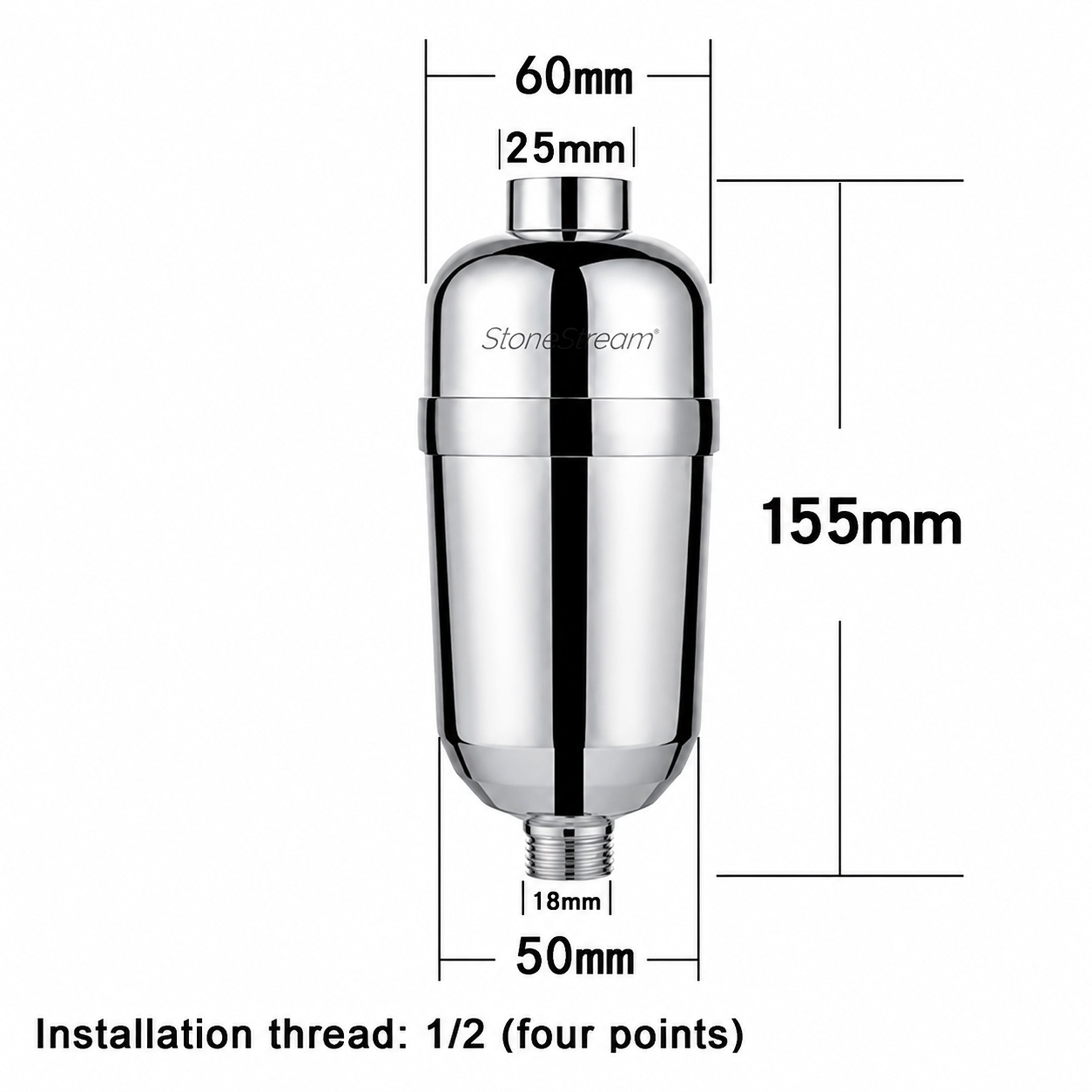 Filtre de douche pour eau calcaire StoneStream