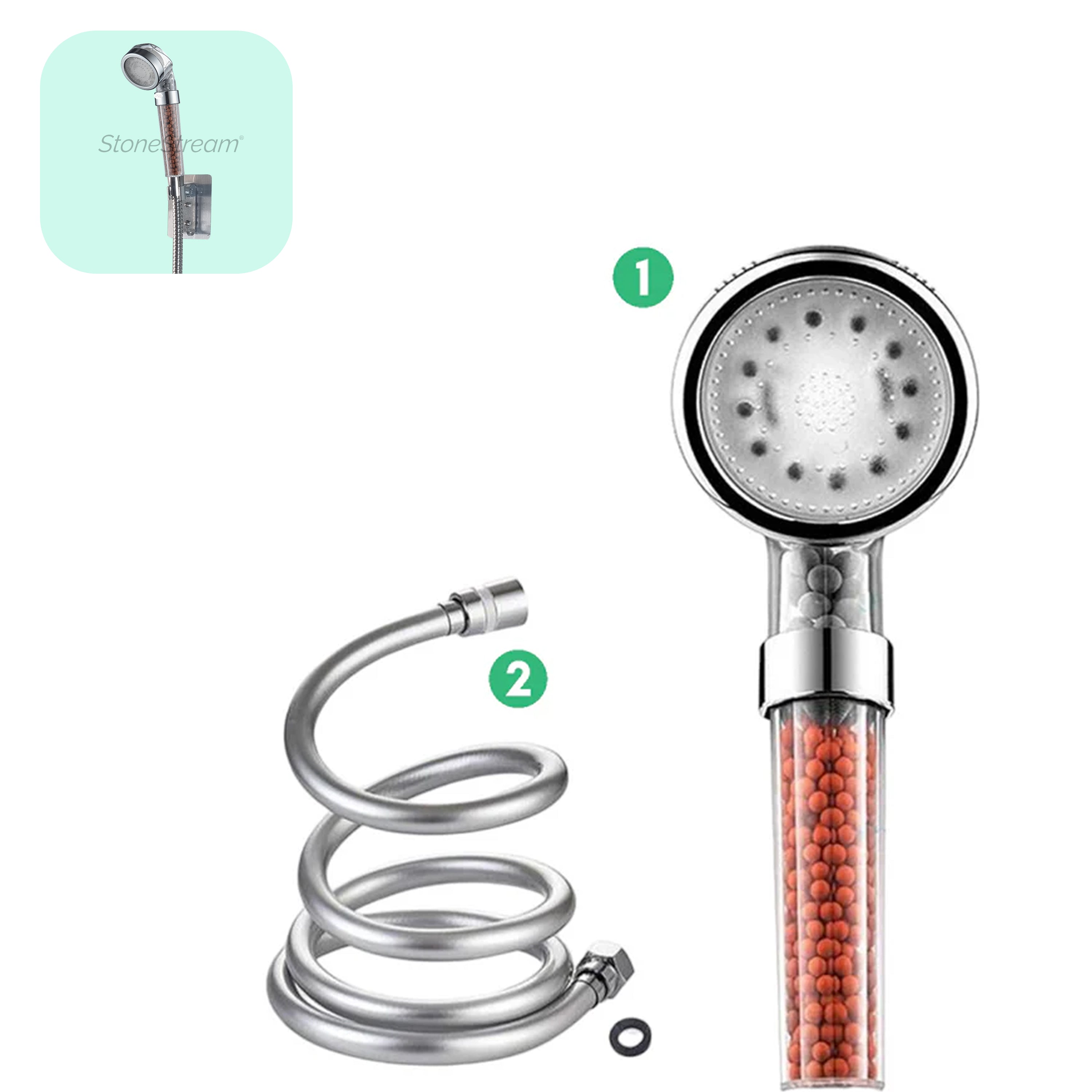 Jonowa głowica prysznicowa LED