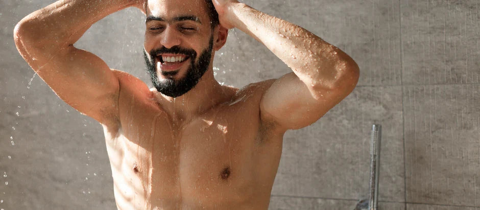 Navy shower technique for efficient water conservation in the bathroom