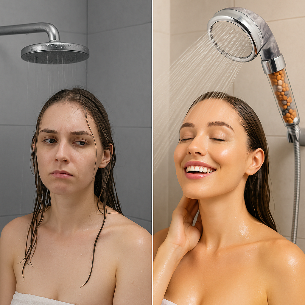 StoneStream filtered shower head for radiant skin and healthier hair