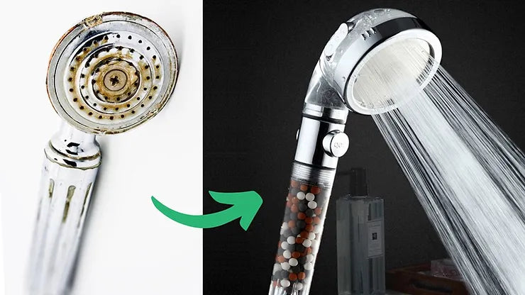 Signs you need a new shower head including low pressure and discoloration