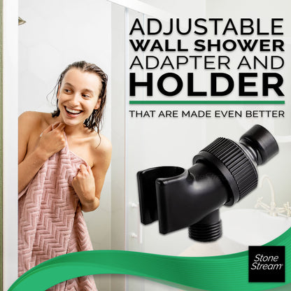 Shower Adapter for Handheld Showerheads - Black