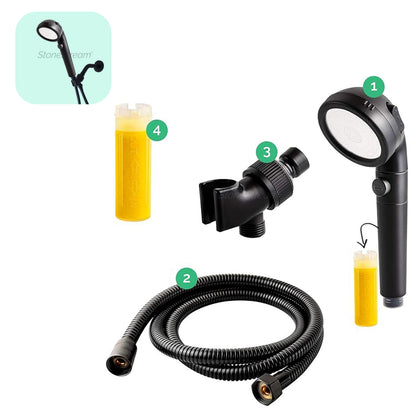Black Vitamin C Shower Head