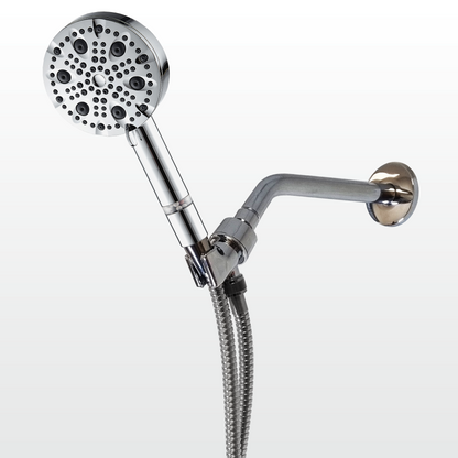 Adapter ścienny EcoLux 4 w 1 w wersji chromowanej z 9 trybami ze stali nierdzewnej