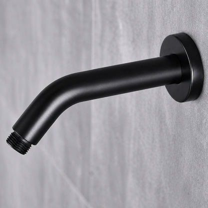 Bras de douche pour pommeau mural - Noir mat - Filetage 1/2 pouce